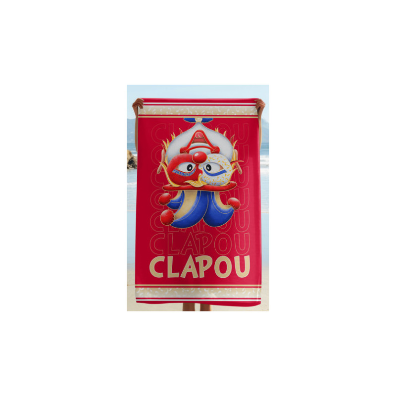Serviette de bain pour enfants Clapou au carnaval de Venise