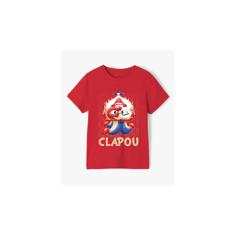 T-shirt Clapou au Carnaval de Venise - Rouge